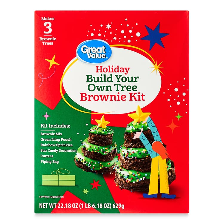 Great Value Holiday Build Your Own Tree Brownie Kit