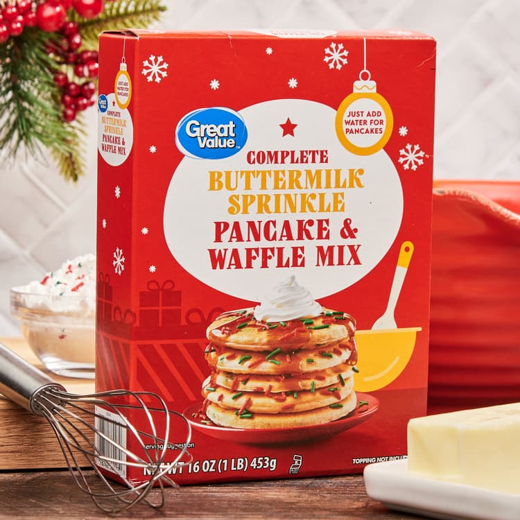Great Value Holiday Buttermilk Sprinkle Pancake & Waffle Mix