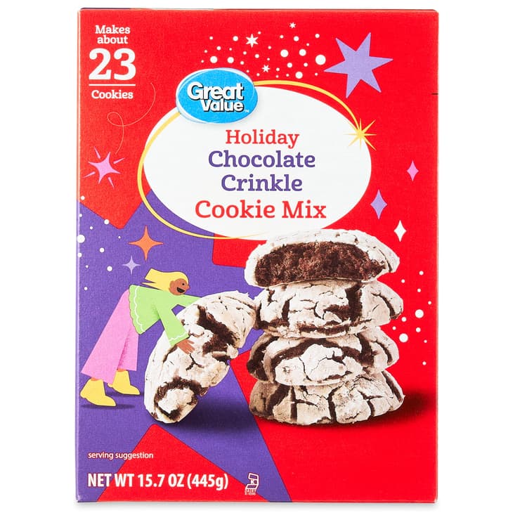 Great Value Holiday Chocolate Crinkle Cookie Mix