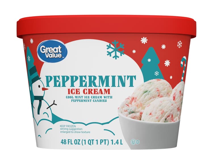 Great Value Holiday Edition Peppermint Ice Cream