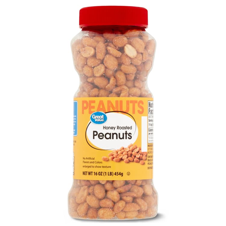 Great Value Honey Roasted Peanuts, Jar