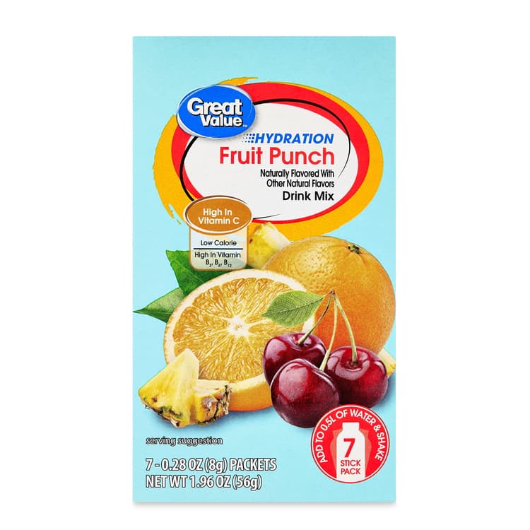 Great Value Hydration Fruit Punch Drink Mix