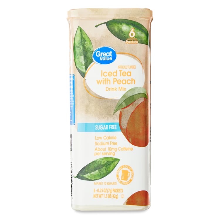 Great Value Iced Tea With Peach Drink Mix