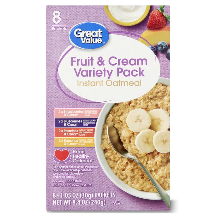 Great Value Instant Oatmeal Variety Pack