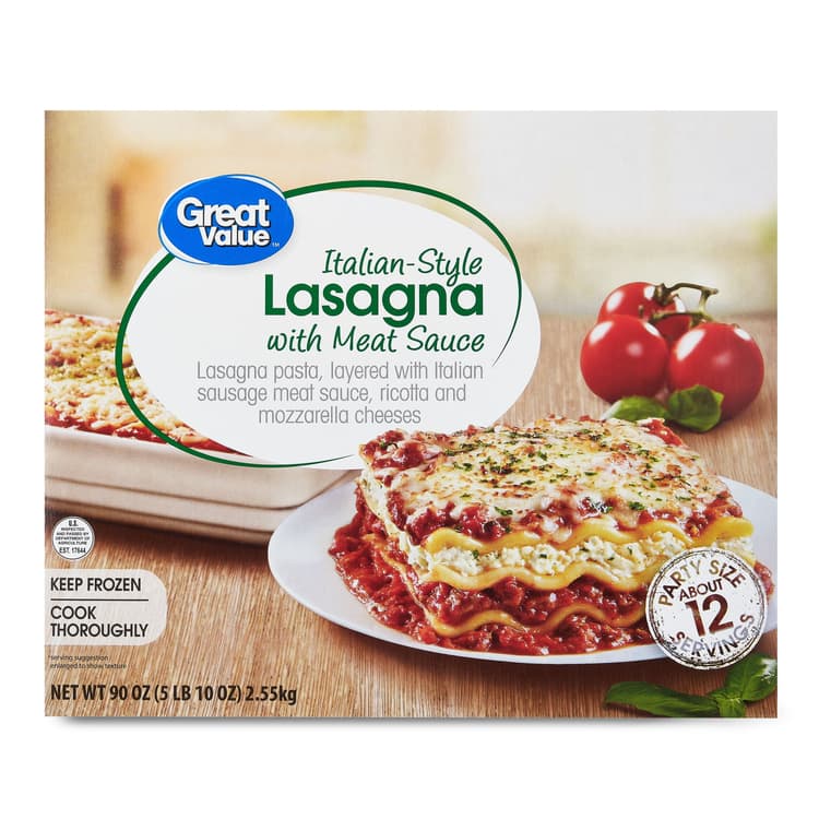 Great Value Italian-Style Lasagna With Meat Sauce