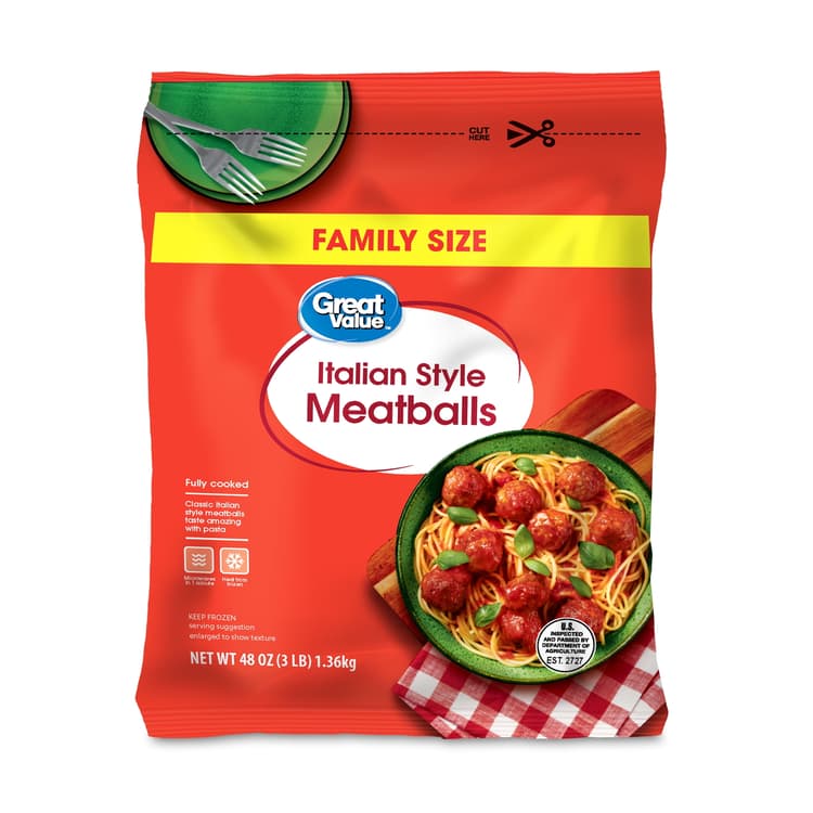 Great Value Italian Style Meatballs, Family Size