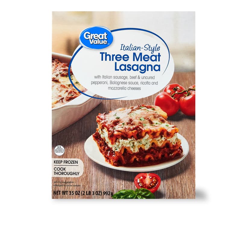 Great Value Italian-Style Three Meat Lasagna