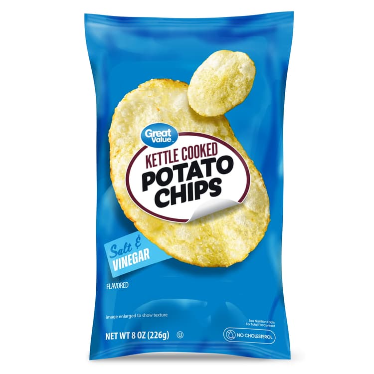 Great Value Kettle Cooked Salt And Vinegar Potato Chips
