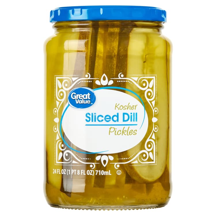 Great Value Kosher Sliced Dill Pickles Fresh