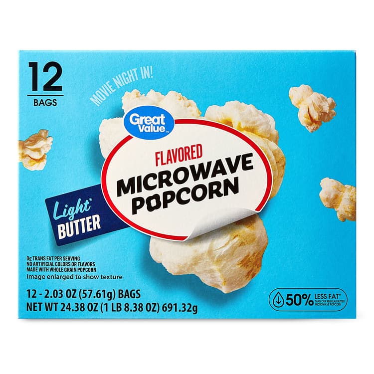 Great Value Light Butter Microwave Popcorn