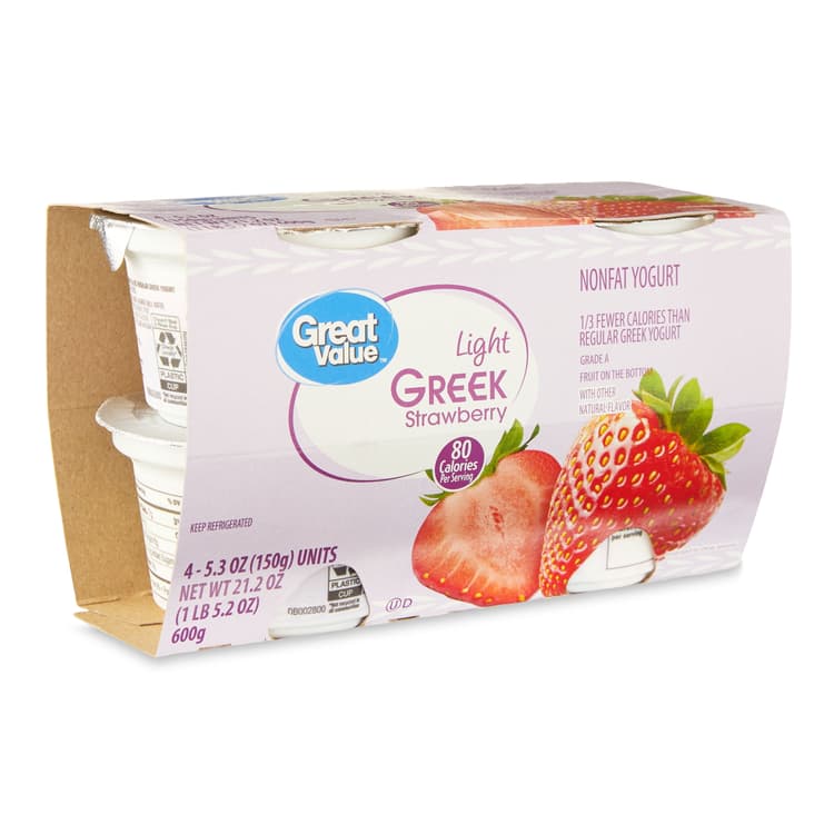 Great Value Light Greek Strawberry Nonfat Yogurt