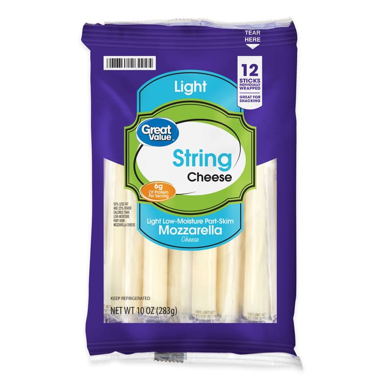 Great Value Light Mozzarella String Cheese