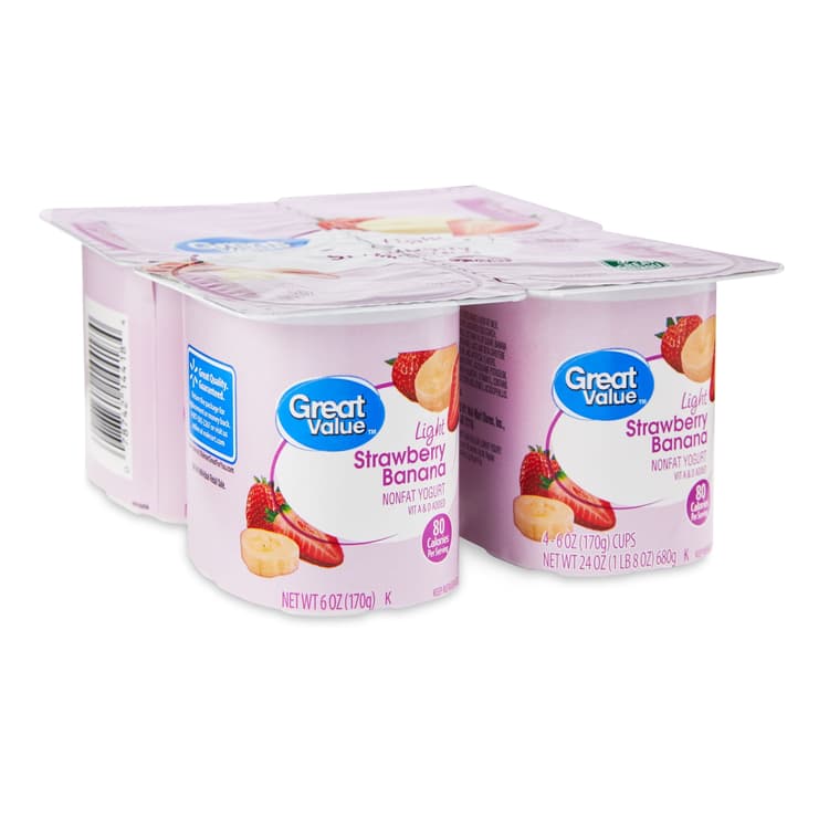 Great Value Light Strawberry Banana Nonfat Yogurt