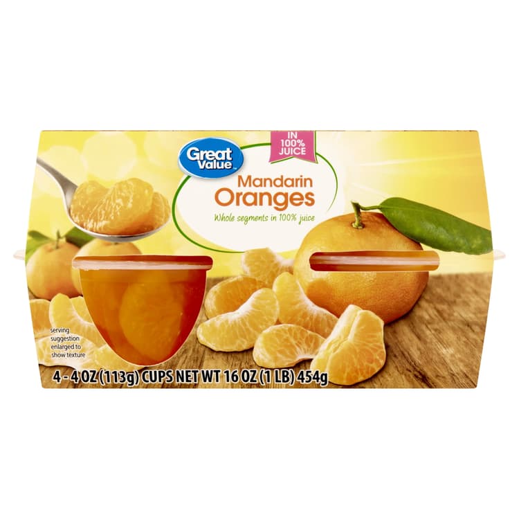 Great Value Mandarin Oranges In 100% Juice