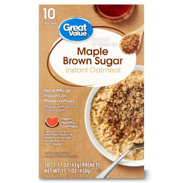 Is it Mushroom Free? Great Value Maple & Brown Sugar Instant Oatmeal, 10 Packets