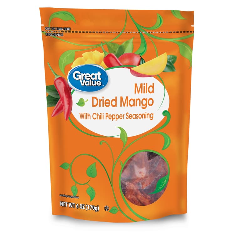 Great Value Mild Dried Mango With Chili Pepper Seasoning