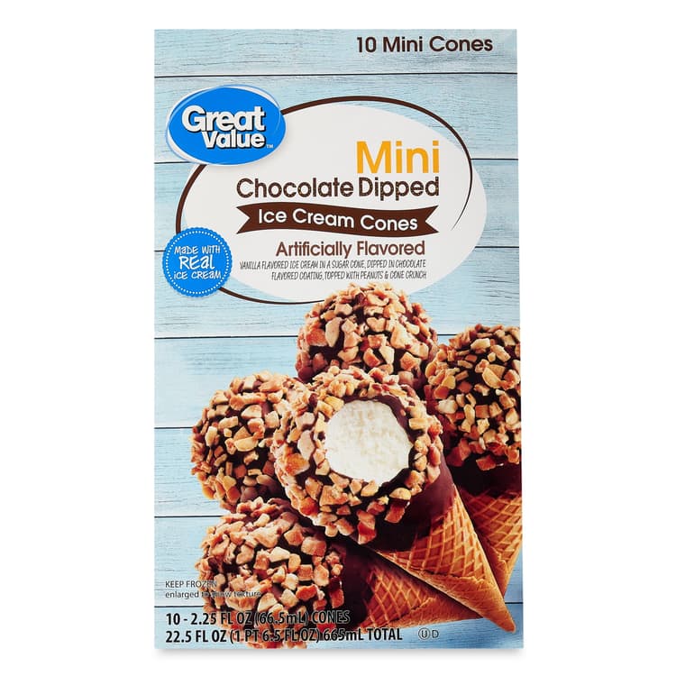 Great Value Mini Chocolate Dipped Ice Cream Cones
