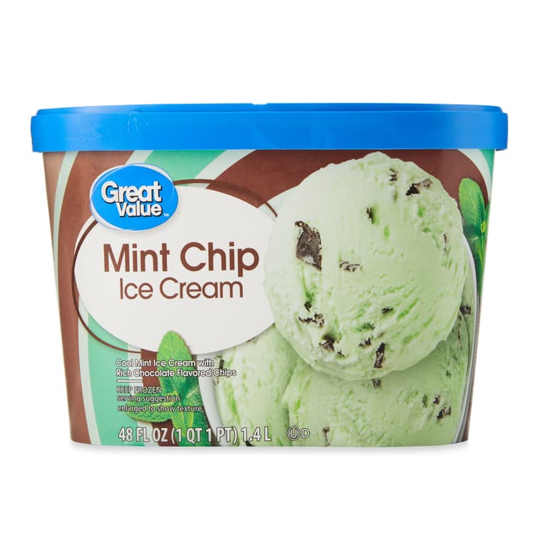 Great Value Mint Chip Ice Cream
