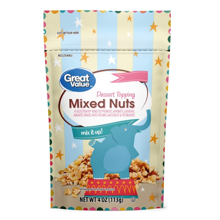 Great Value Mixed Nuts Dessert Topping