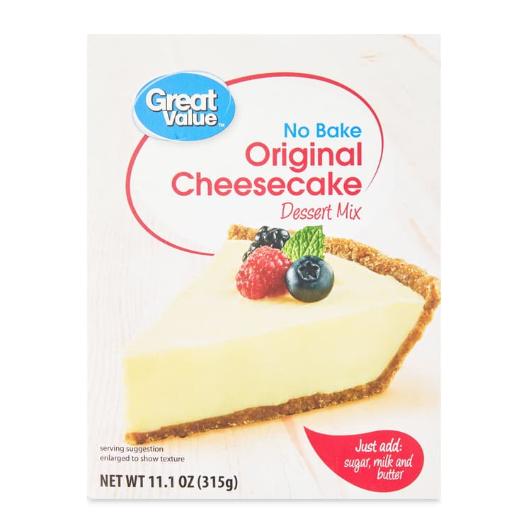 Great Value No Bake Dessert Mix, Original Cheesecake