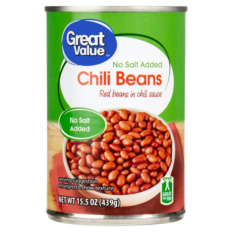 Great Value No Salt Added Chili Beans