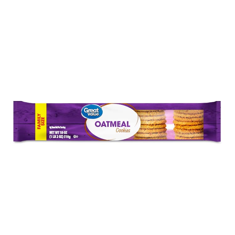 Great Value Oatmeal Cookies, Family Size