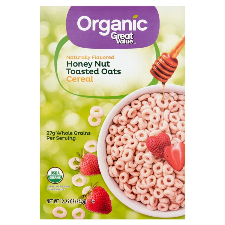 Great Value Organic Honey Nut Os Breakfast Cereal