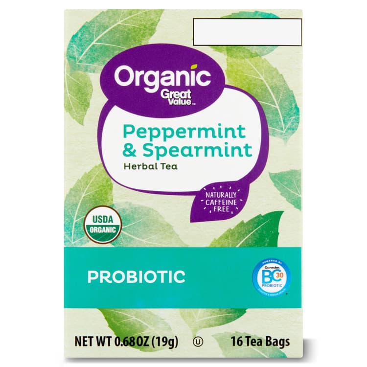 Great Value Organic Peppermint & Spearmint Probiotic Herbal Tea