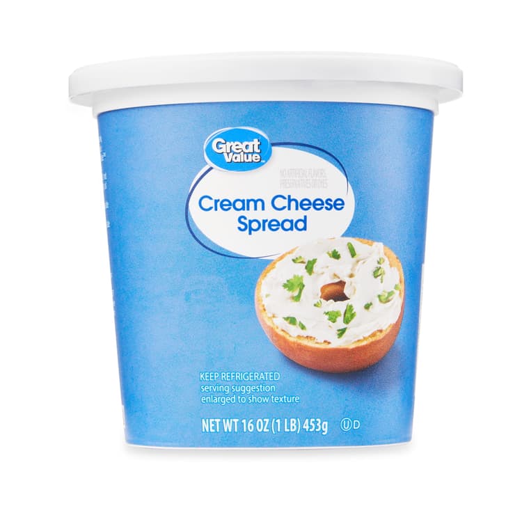 Great Value Original Cream Cheese Spread, Tub