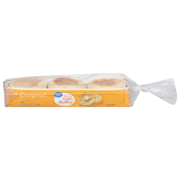 Great Value Original Fork Split English Muffins