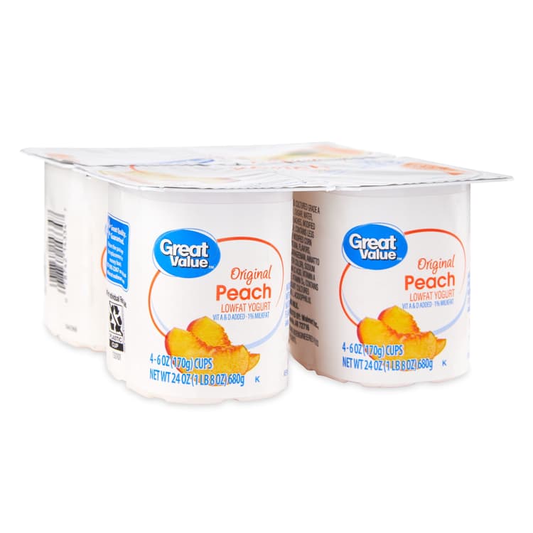 Great Value Original Peach Lowfat Yogurt