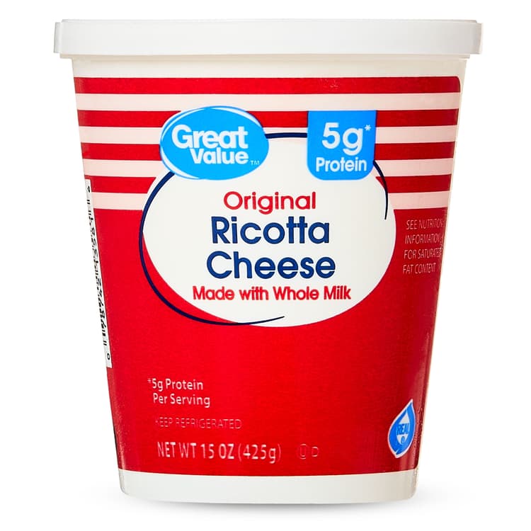 Great Value Original Ricotta Cheese, Tub