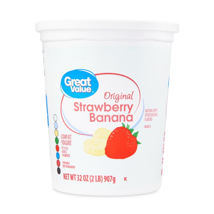 Great Value Original Strawberry Banana Lowfat Yogurt