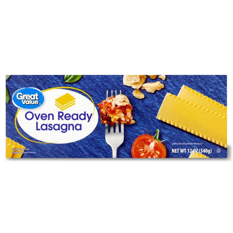 Great Value Oven Ready Lasagna Pasta
