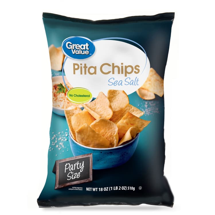 Great Value Party Size Sea Salt Pita Chips