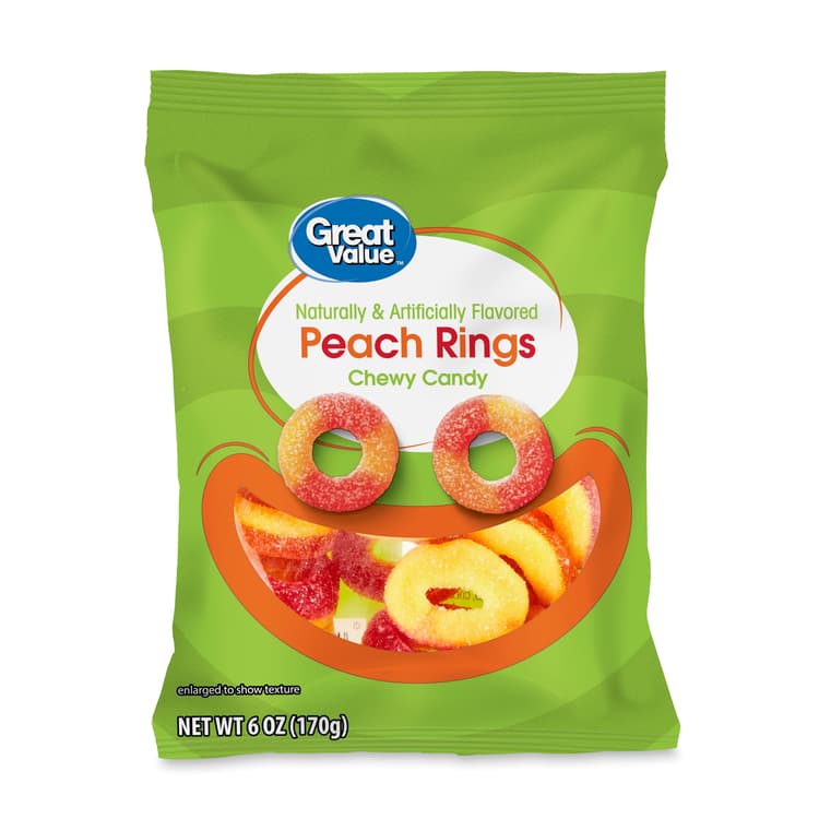 Great Value Peach Rings Chewy Candy