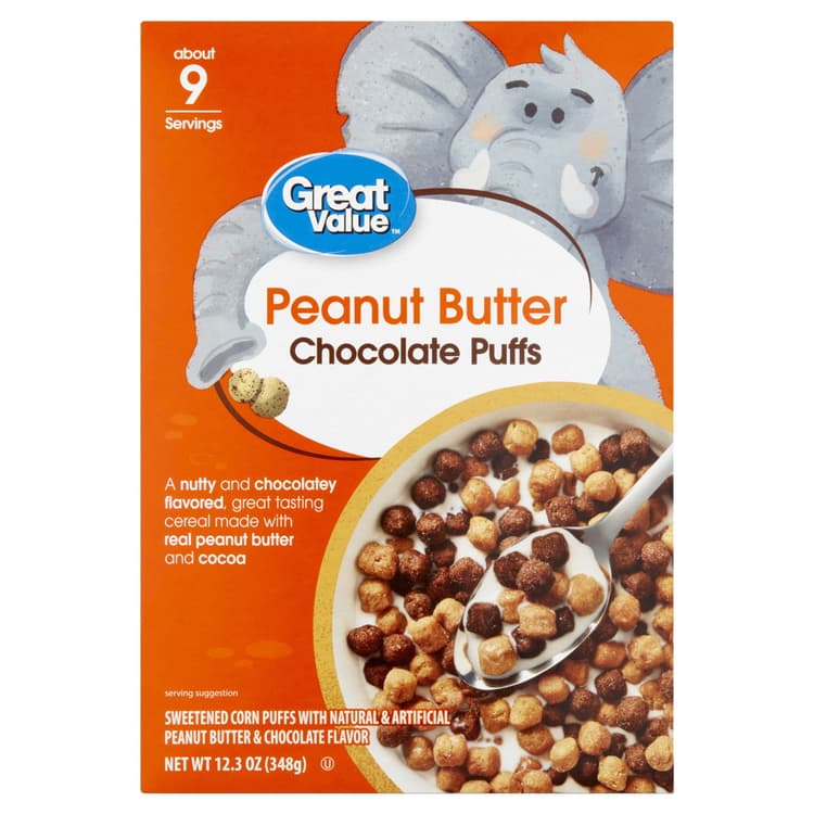 Great Value Peanut Butter Chocolate Puffs Cereal