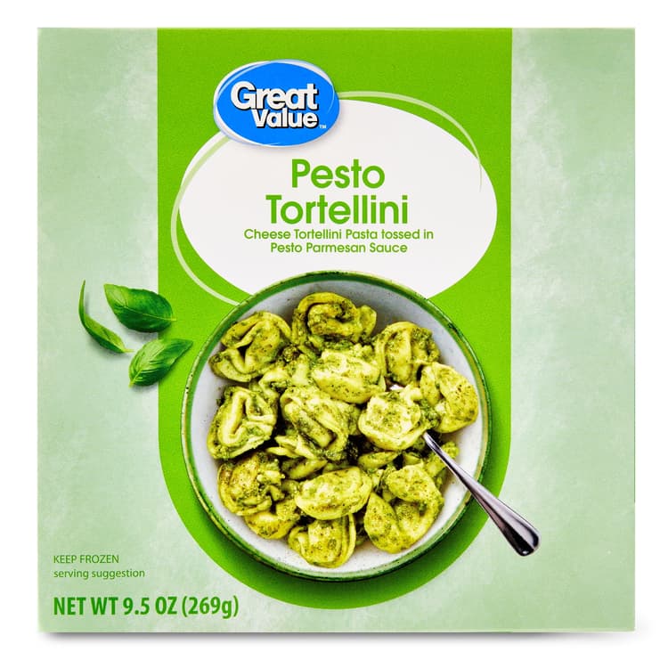 Great Value Pesto Tortellini Packaged Meal, (Regular , Shellfish Free