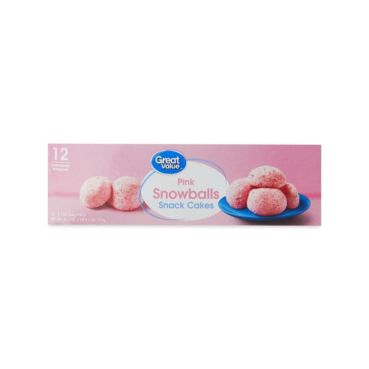 Great Value Pink Snowballs Snack Cakes
