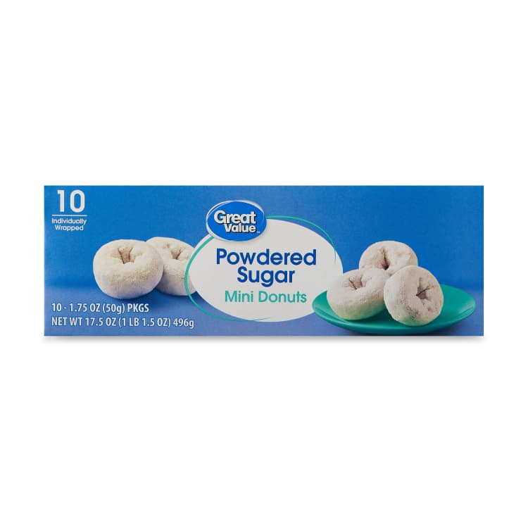 Great Value Powedered Sugar Mini Donuts