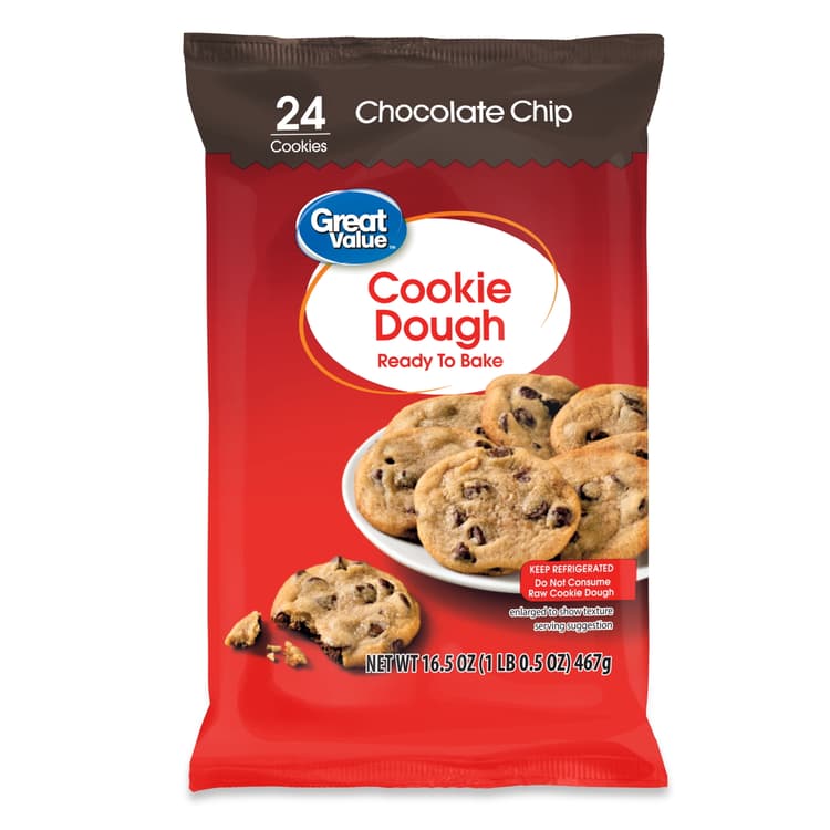 Great Value Ready To Bake Chocolate Chip Cookie Dough