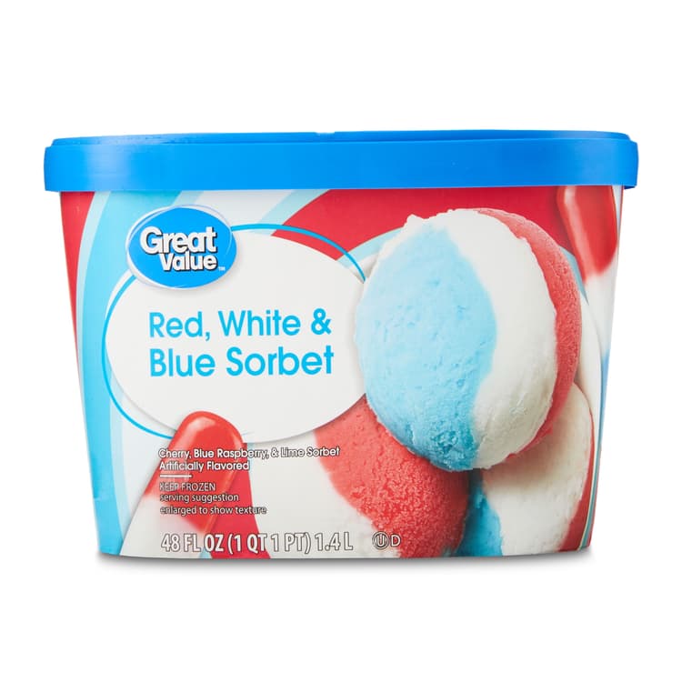 Great Value Red, White, And Blue Sorbet