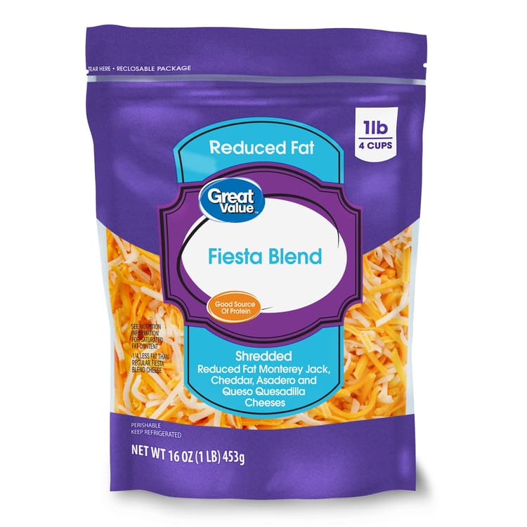 Great Value Reduced Fat Shredded Fiesta Blend Cheese
