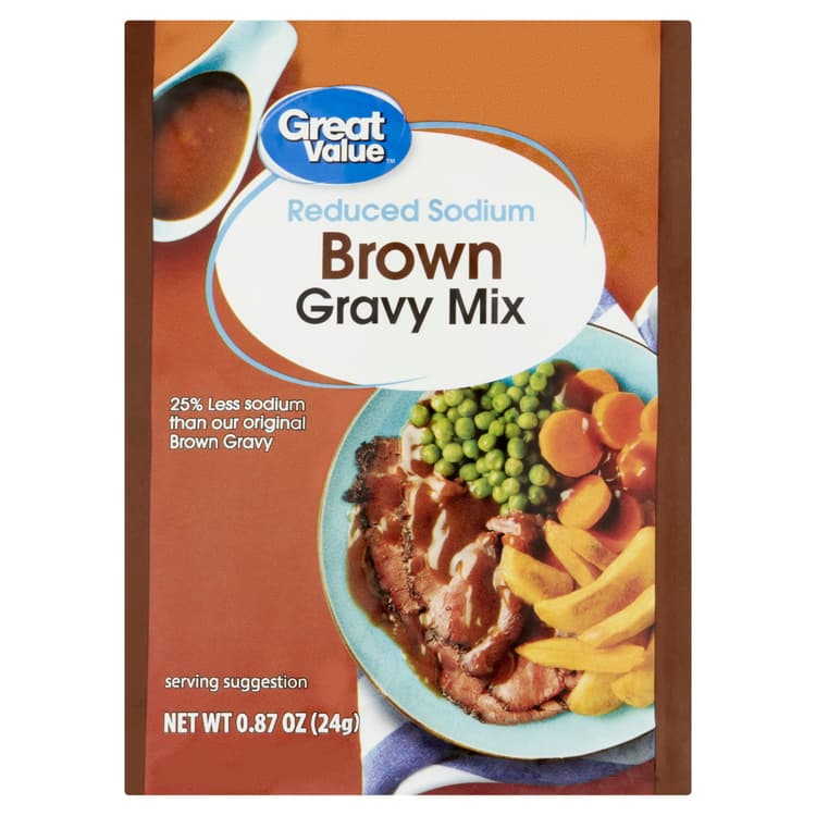 Great Value Reduced Sodium Brown Gravy Mix