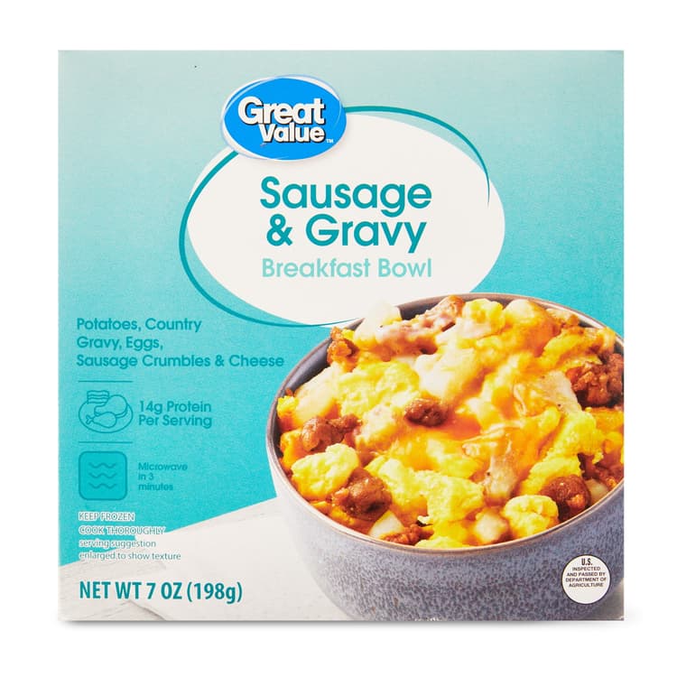 Great Value Sausage & Gravy Breakfast Bowl
