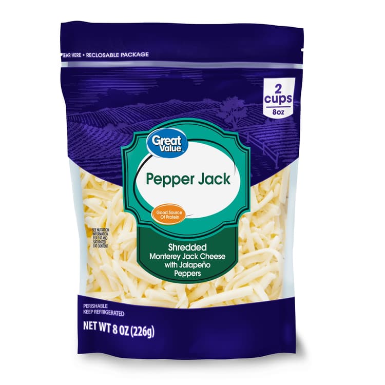 Great Value Shredded Pepper Jack Cheese