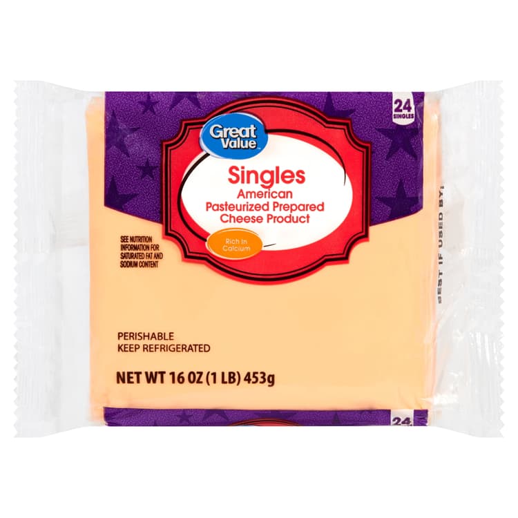 Great Value Singles American Pasteurized Prepared Cheese Product