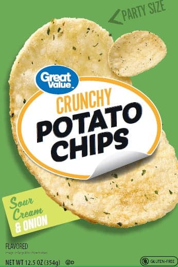 Great Value Gluten-Free Sour Cream & Onion Flavored Potato Chips