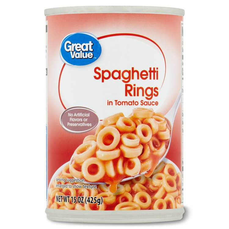 Great Value Spaghetti Rings In Tomato Sauce