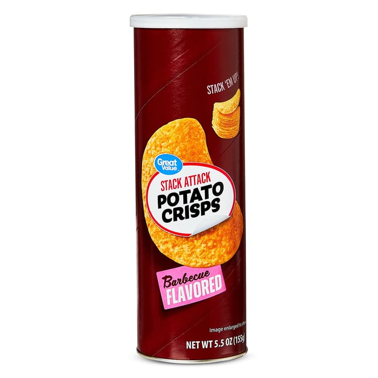 Great Value Stack Attack Barbecue Flavored Potato Crisps
